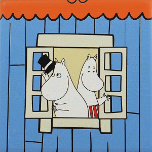 CST4MO01 Coasters Individual Ceramic - Moomin Mama and Papa